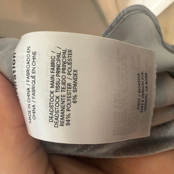 NWT Reformation Merel Velvet Dress Silver Gray Large - Picture 6 of 7